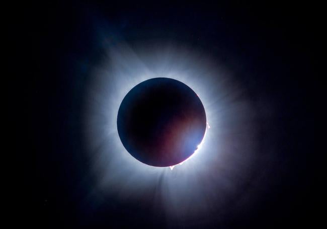 Imagen del eclipse capturada por el leonés Yezrael Pérez.