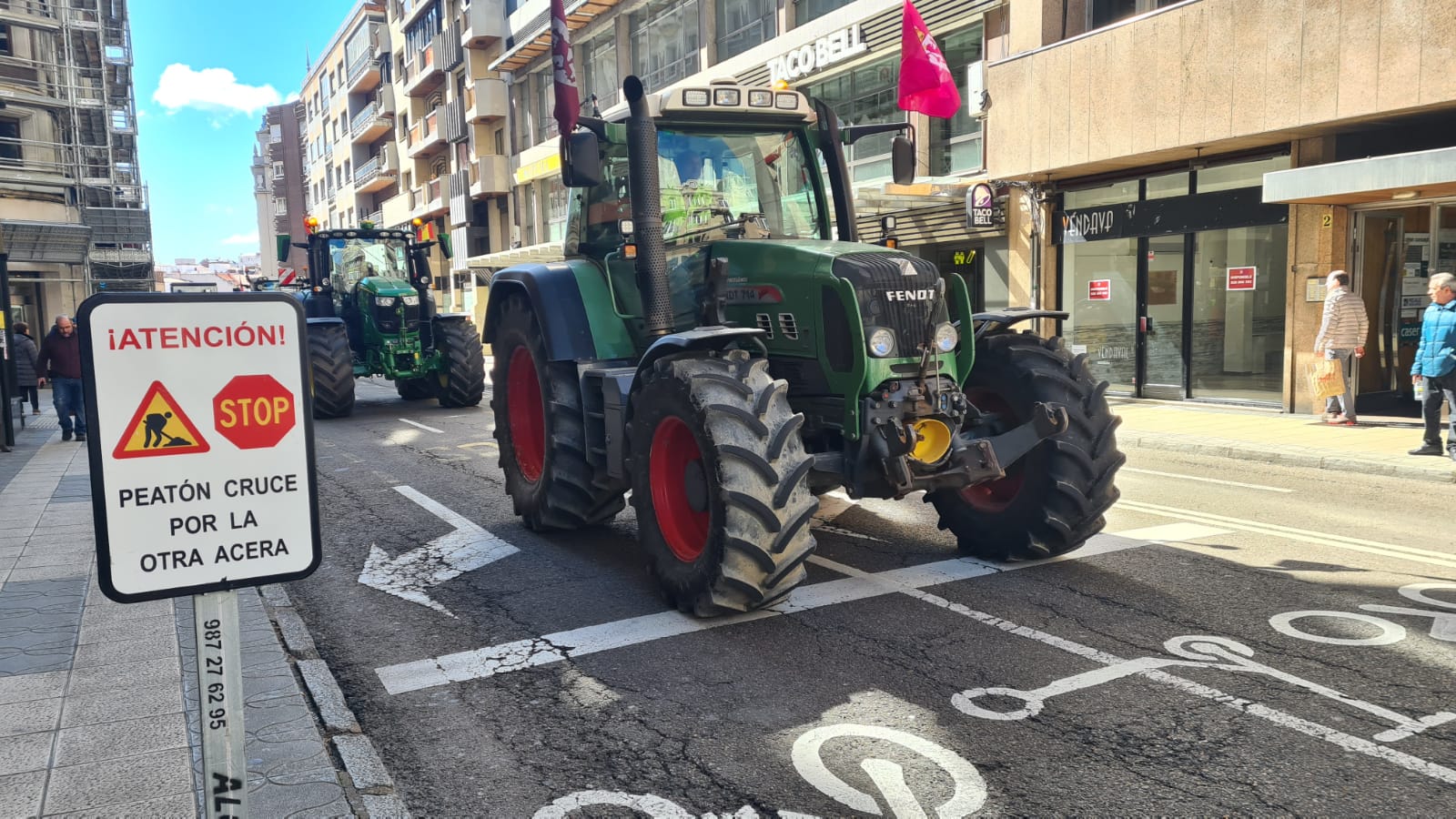 Tractorada por las calles de León