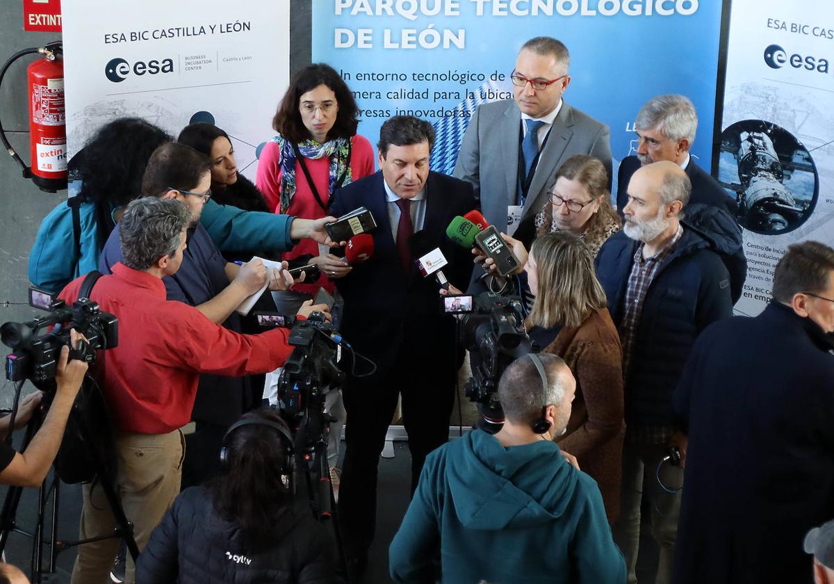 Carlos Fernández Carriedo en un acto en León.