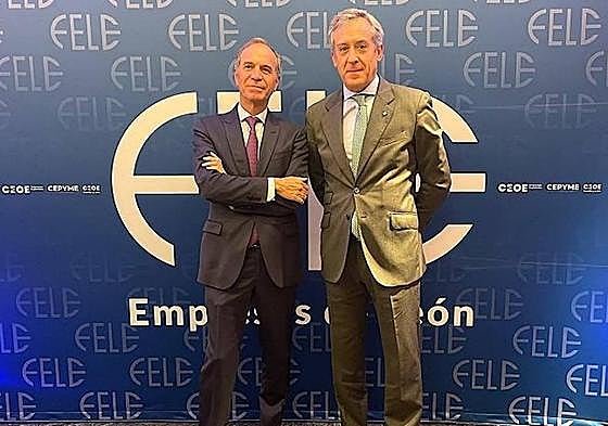 Juan María Vallejo, FELE y Javier López Martín, presidente de Eurocaja Rural