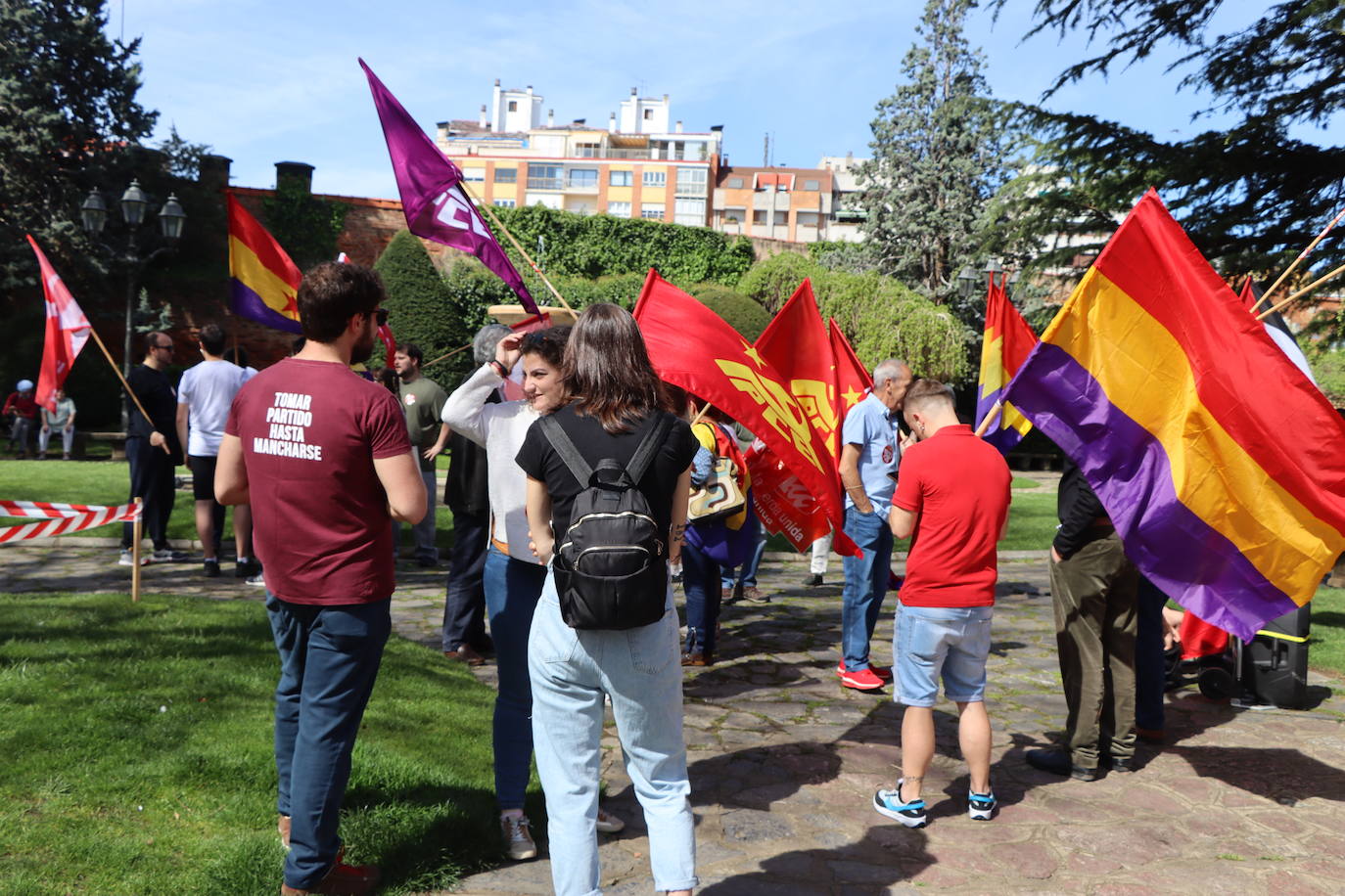 magen de la manifestación a favor de la república en León.