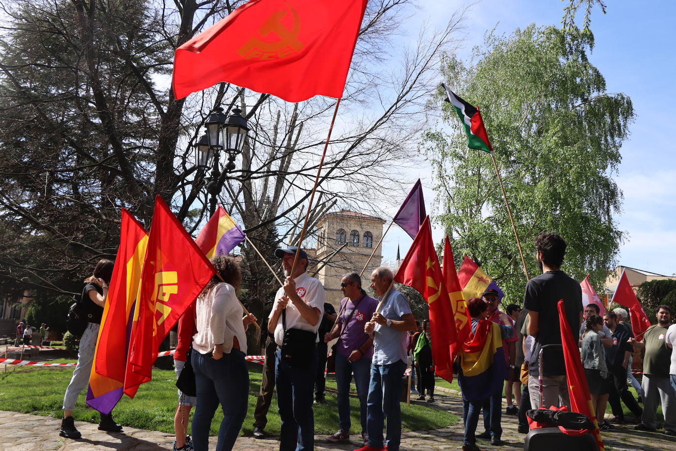 magen de la manifestación a favor de la república en León.