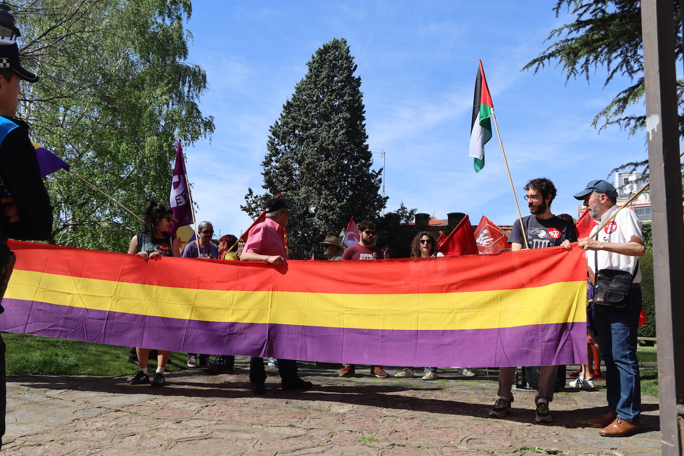 magen de la manifestación a favor de la república en León.