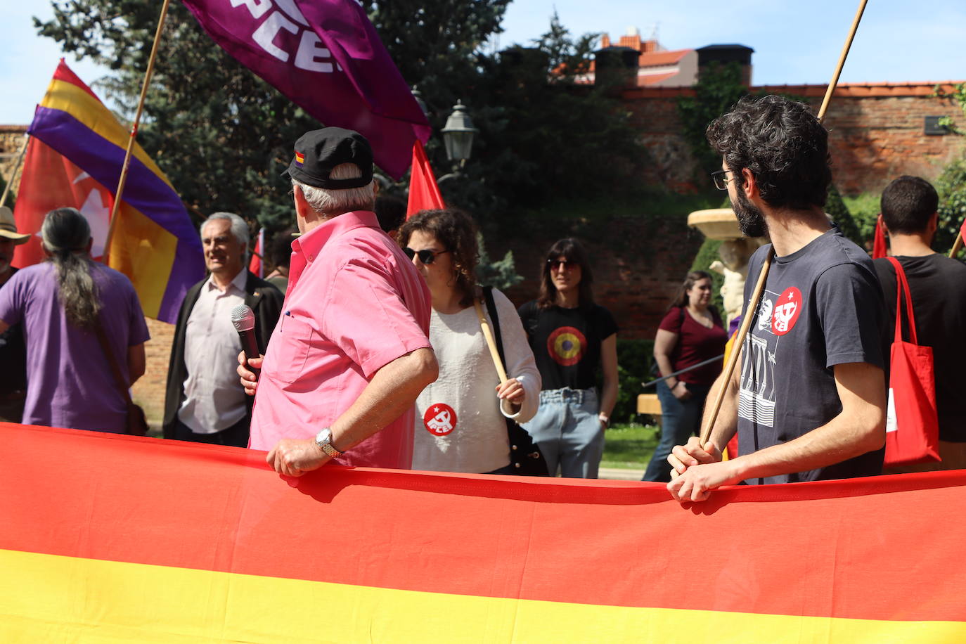 magen de la manifestación a favor de la república en León.