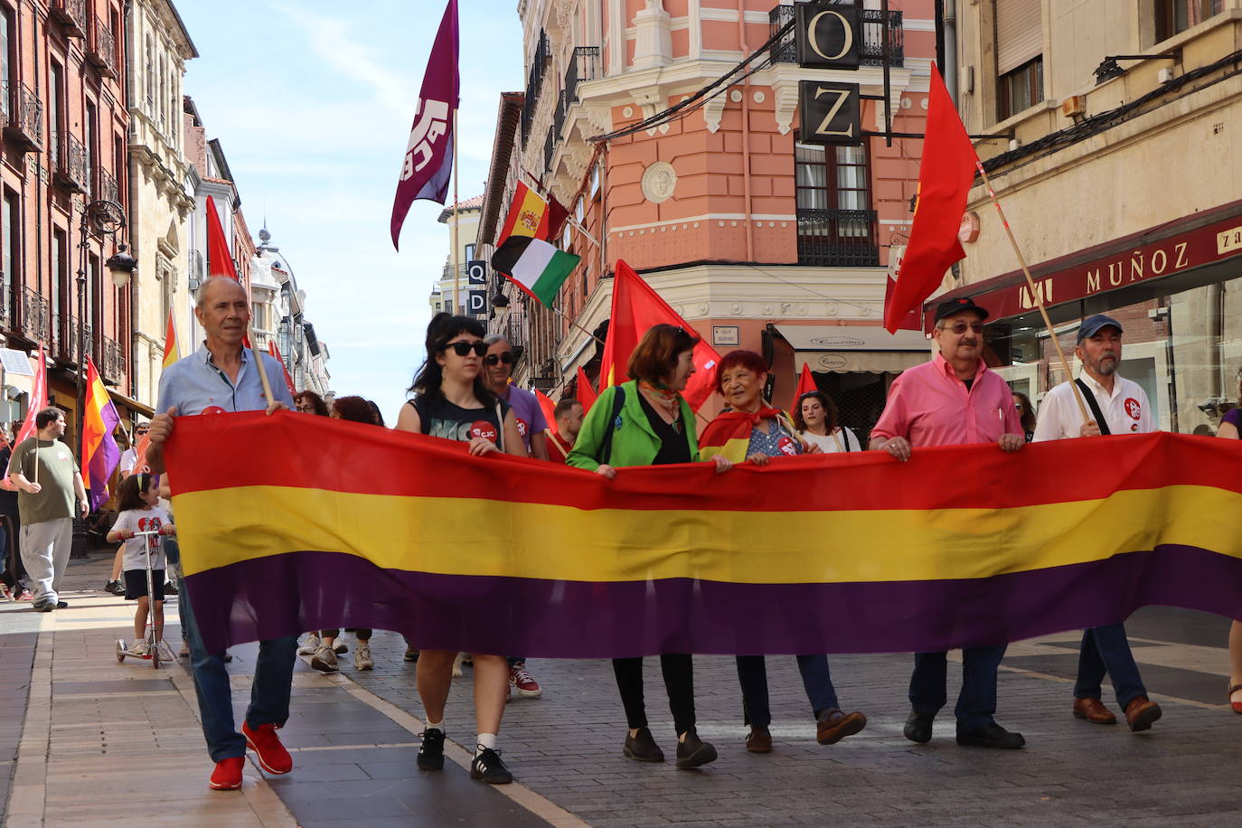 magen de la manifestación a favor de la república en León.