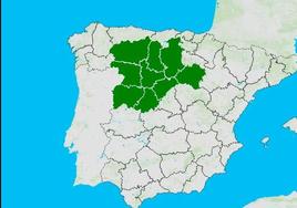 Imagen del mapa de Castilla y León.