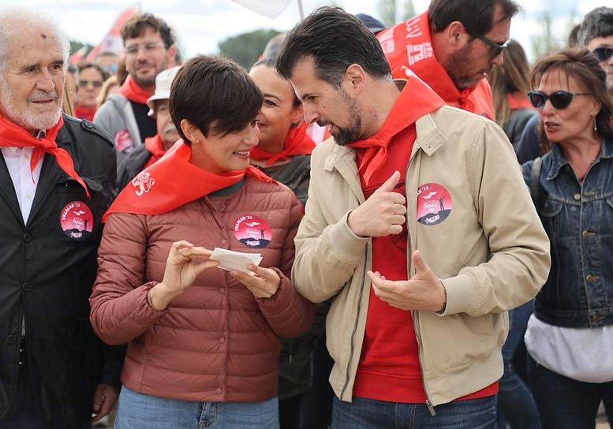 Luis Tudanca asiste a la campa de Villalar en una edición pasada.