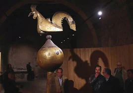 El gallo de la Basílica de San Isidoro en la nueva ubicación del museo.