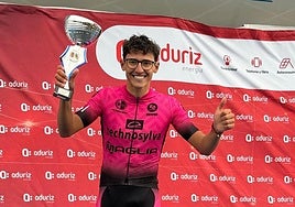 Fabrizio Crozzolo se llevó la clasificación de la montaña en el Trofeo Ciudad de Medina de Pomar.