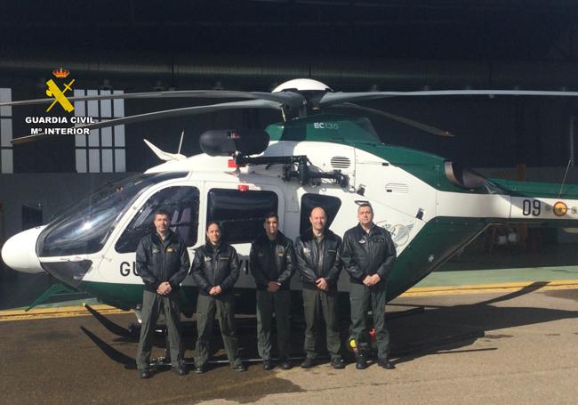 Helicóptero de la Guardia Civil de León.