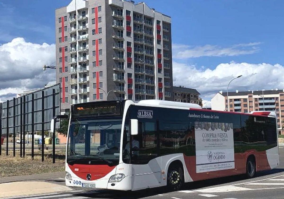 Imagen de archivo de una bus urbano de León.