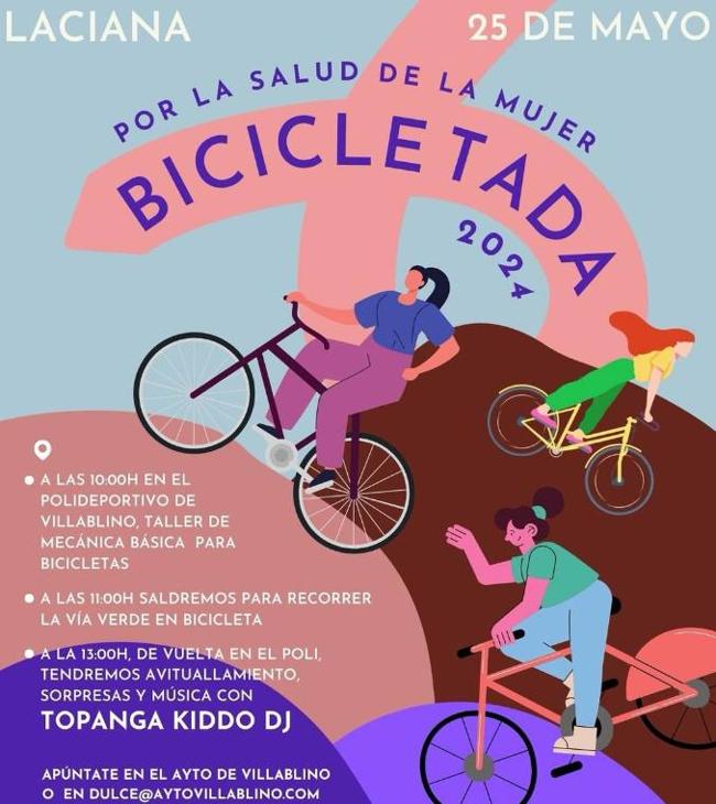 Cartel de a bicicletada de Villablino