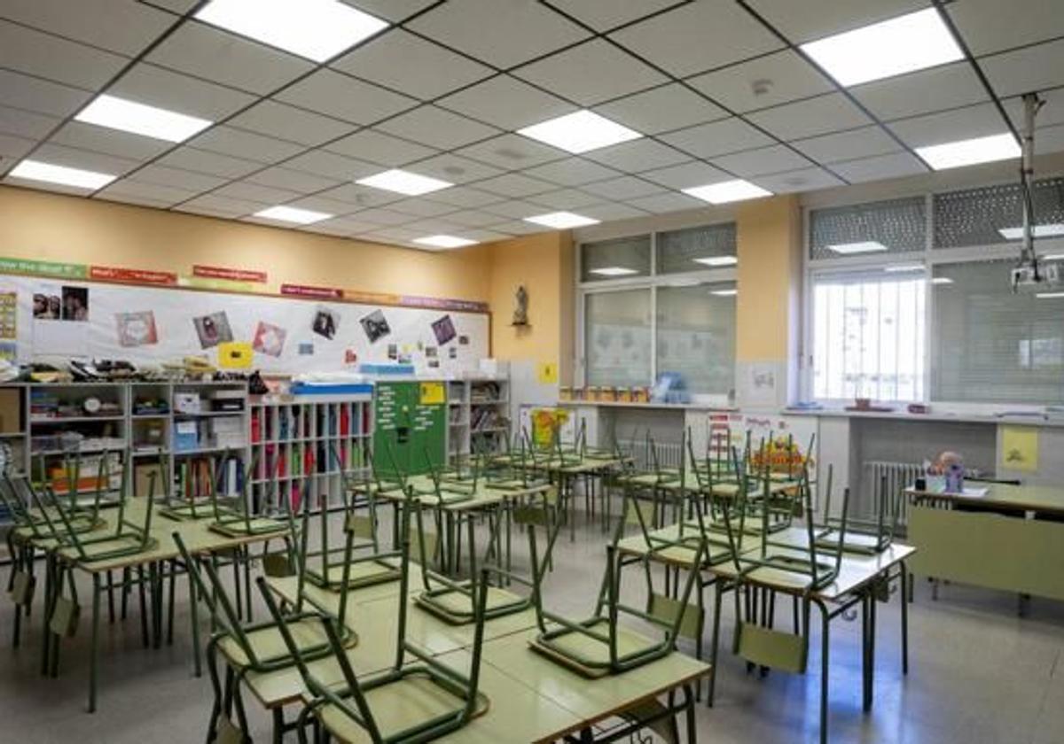 Aulas escolares en Castilla y León.