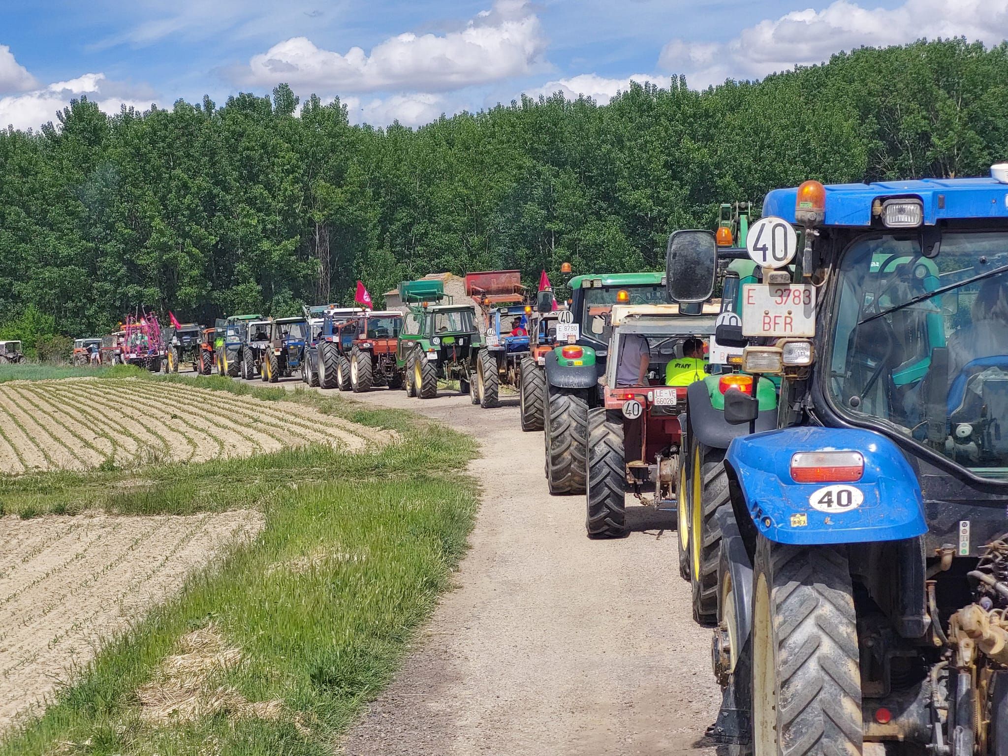 Tractorada en San Félix de la Vega