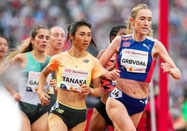 Marta García, en la prueba de 3.000 metros de la Diamond League de Oslo.