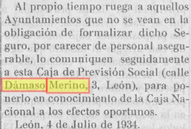 Extracto del Boletón Oficial del estado 1934.