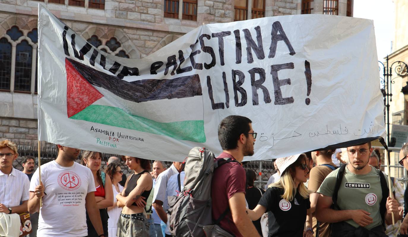 Manifestación en Leóncontra el genocidio en Palestina