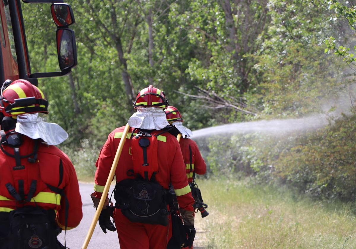 Ejercicios de instrucción de la UME en la lucha contra incendios forestales