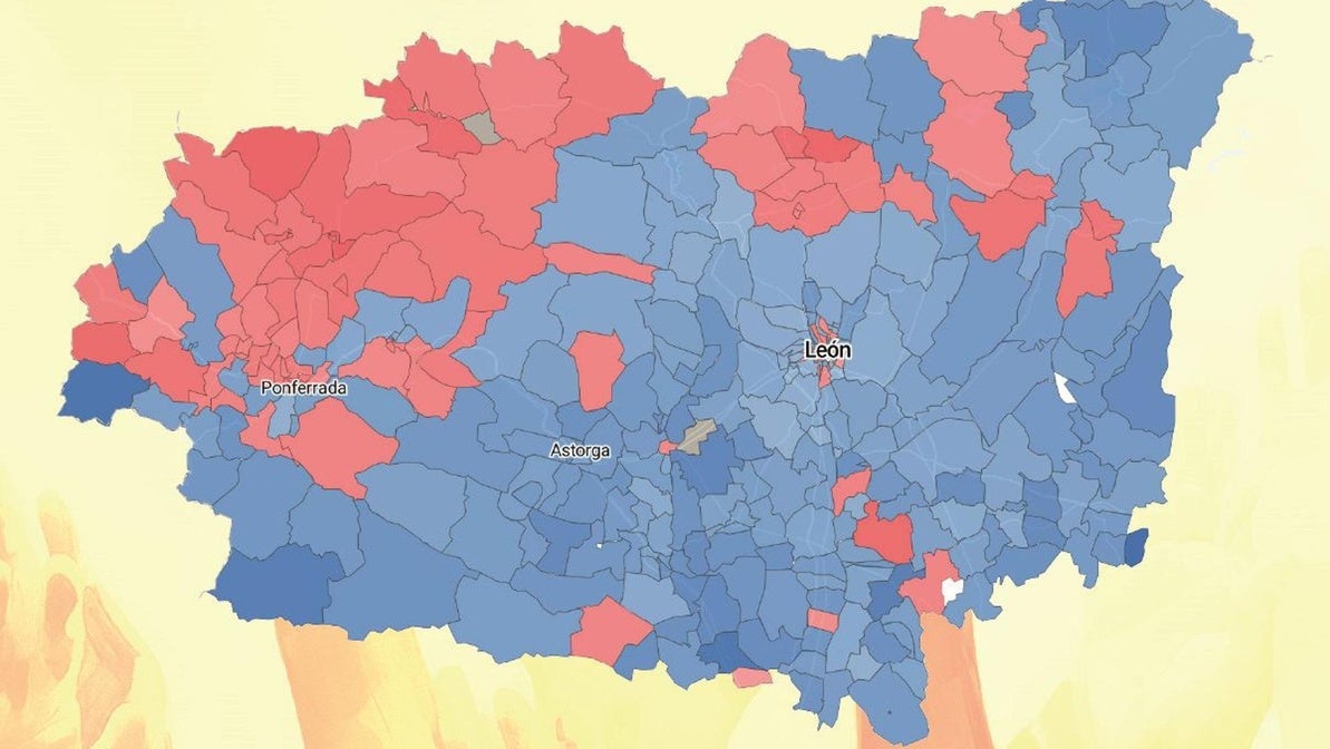 Mapa interactivo de la ciudad de León y su voto en estas municipales.