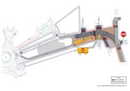 Plano de la nueva zona de acceso entre La Palomera y El Espolón.