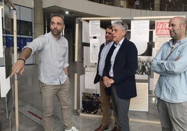 Eduardo Diego y Pedro Lechuga durante la inauguración de la exposición