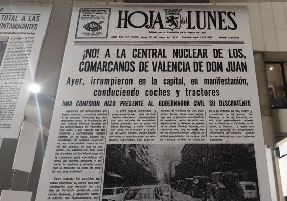 Uno de los recortes de periódicos que forman parte de la exposición.