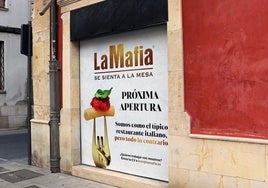 Imagen del cartel de la franquicia italiana 'La mafia se sienta en la mesa'.