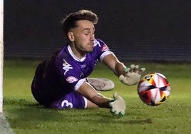 Pablo Barredo, en un partido con el Atlético Astorga.