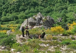 Operativo de búsqueda del varón desaparecido.