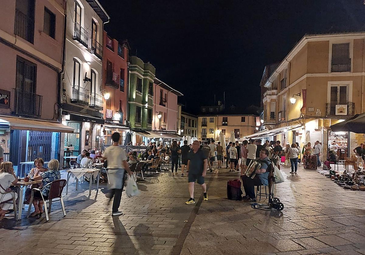 La plaza de San Martín de León.