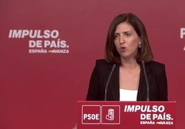 Esther Peña, durante la rueda de prensa.