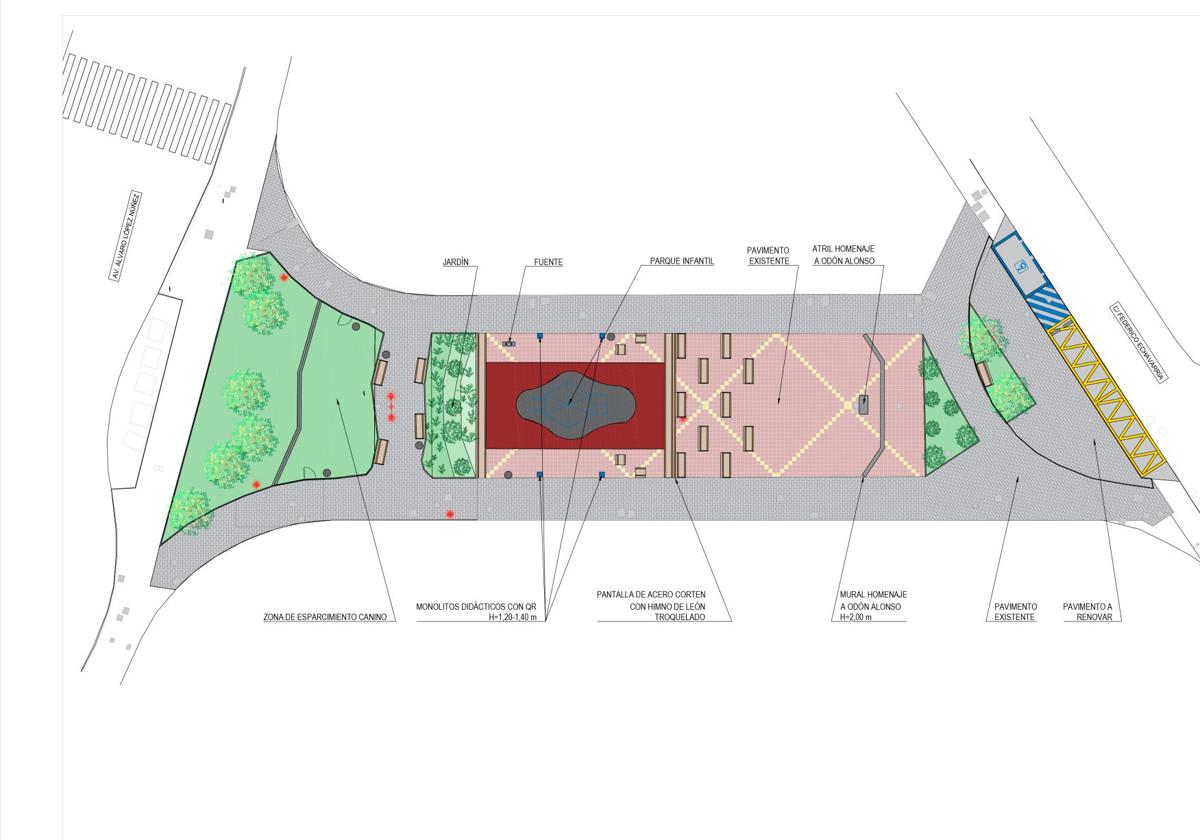 Así será la nueva plaza en León.