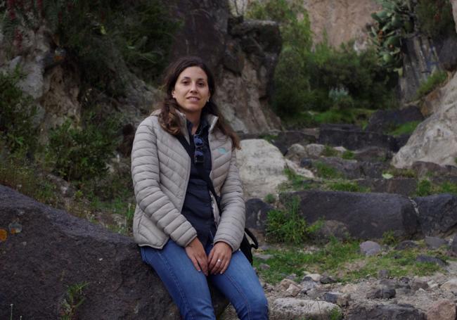 Patricia Aparicio en el valle de Sondondo, en Perú.