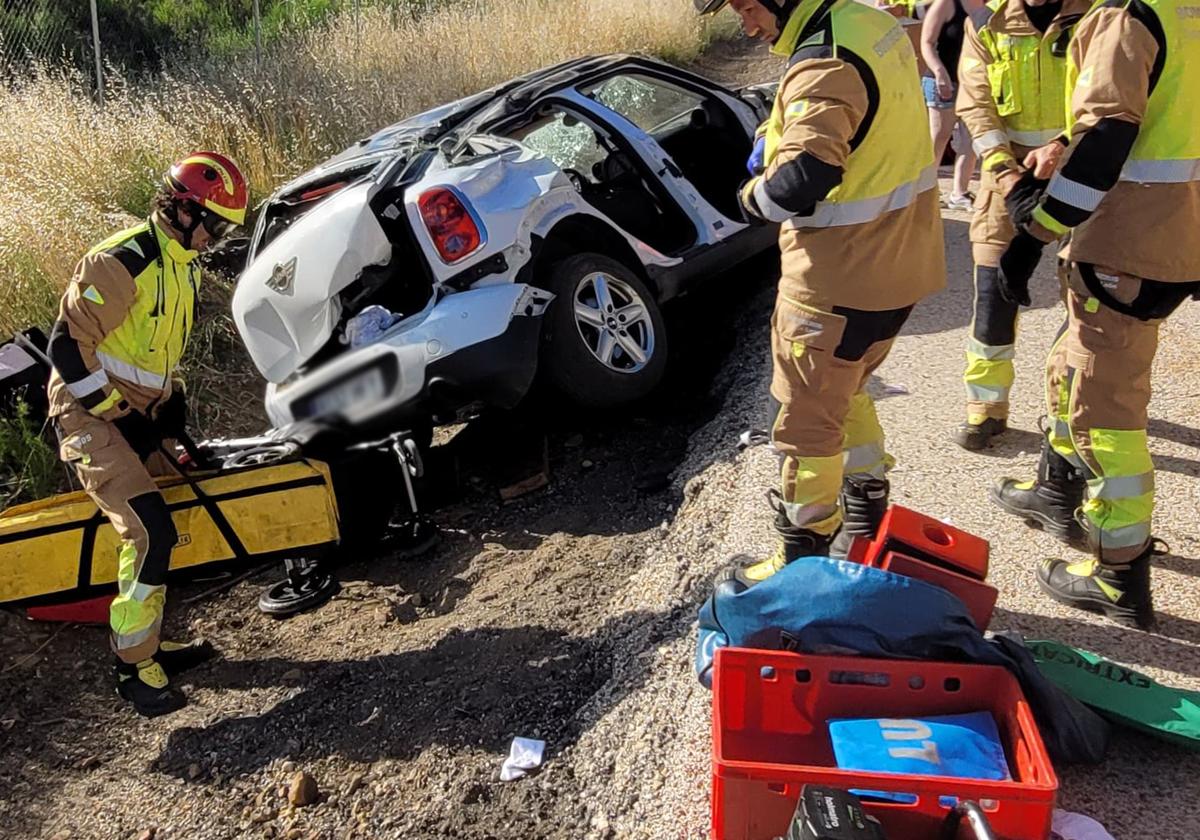 Cuatro heridos, entre ellos un bebé, en un accidente en León