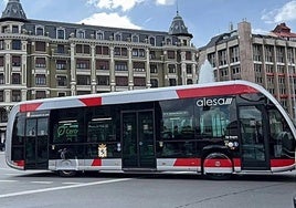 Imagen de un autobús urbano de la ciudad de León.