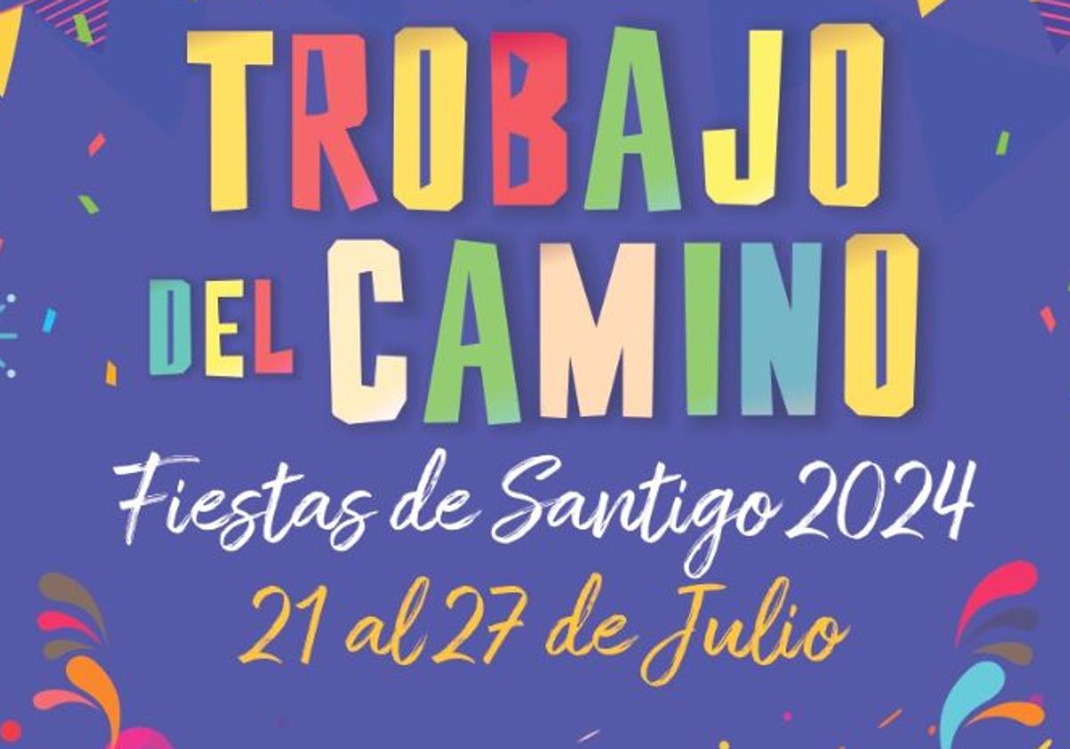 Cartel de las fiestas de Trobajo.