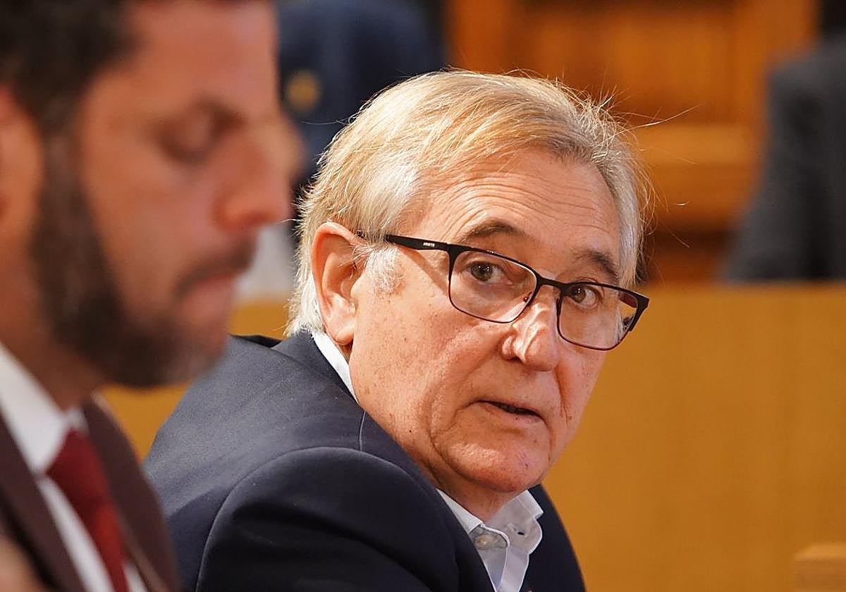 El portavoz popular, David Fernández, en el último pleno de la Diputación de León.