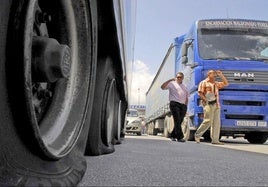 Transportista en la provincia de León.