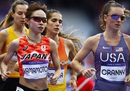 Marta García, durante la semifinal del 5.000 metros.