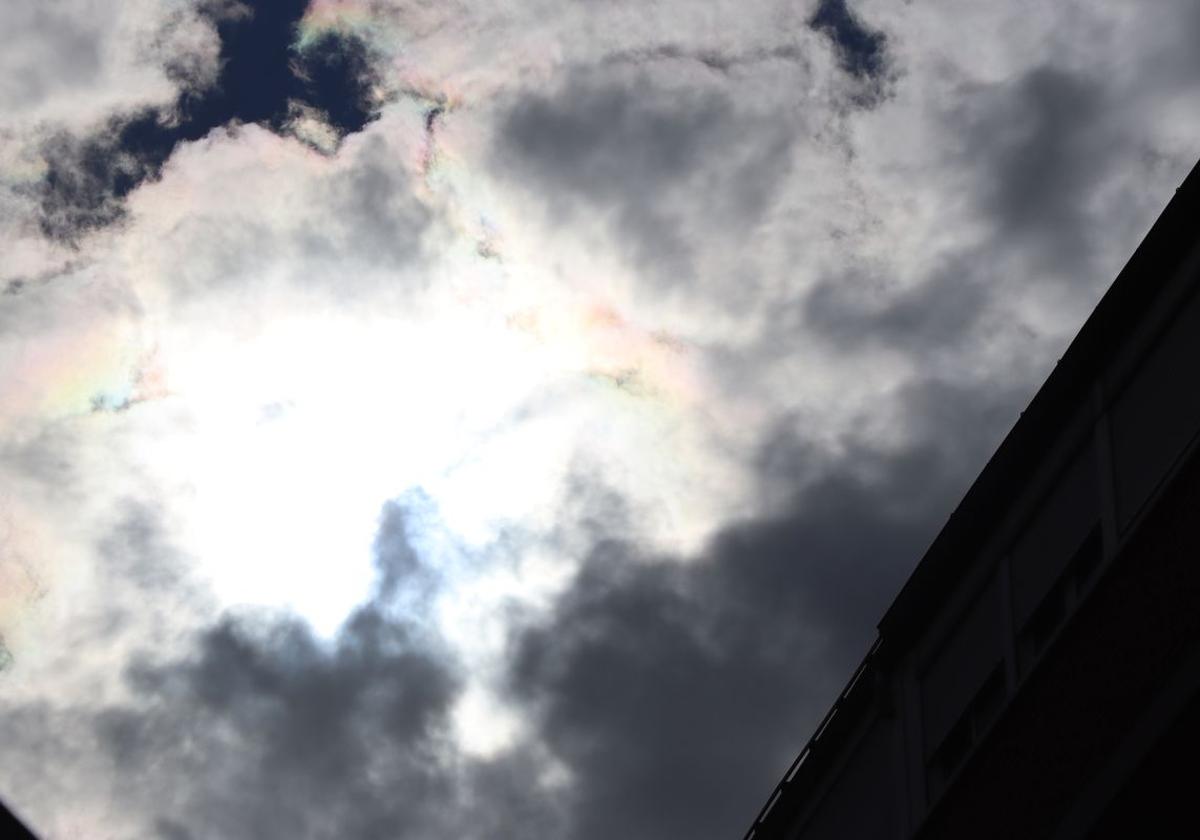 Cielo nuboso en León.
