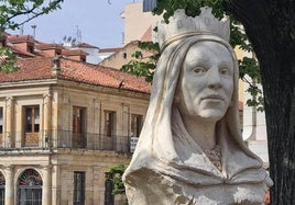 Busto de la reina Urraca I en la ciudad de León.