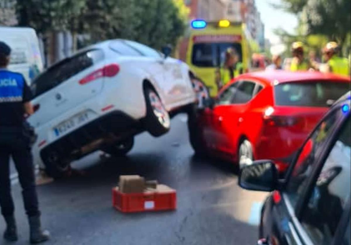 Accidente en la avenida de la Facultad.