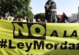 Manifestación contra la Ley Mordaza.