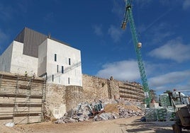 Trabajos de recuperación de la muralla de Astorga.