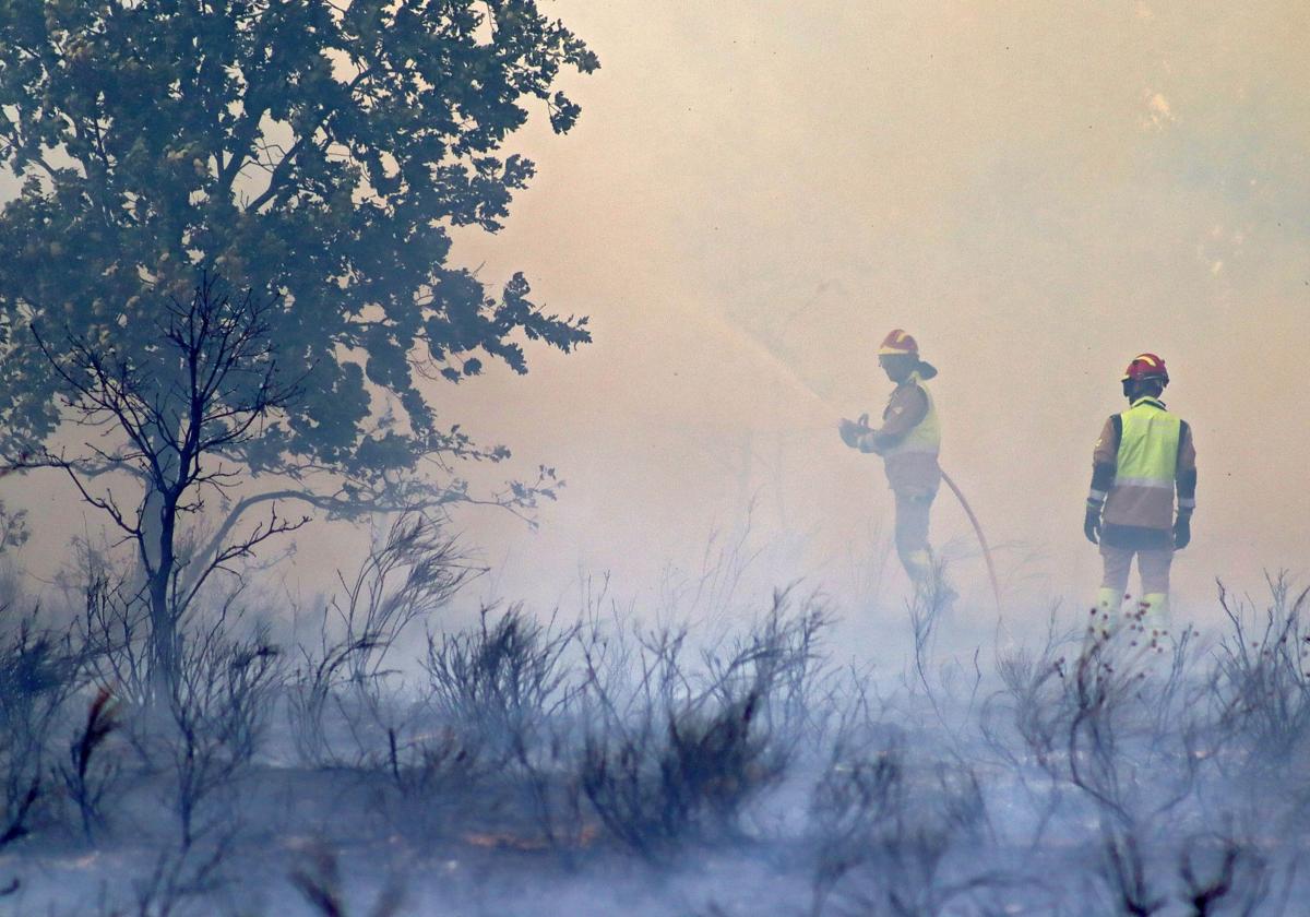 Incendio en Valverde de La Virgen