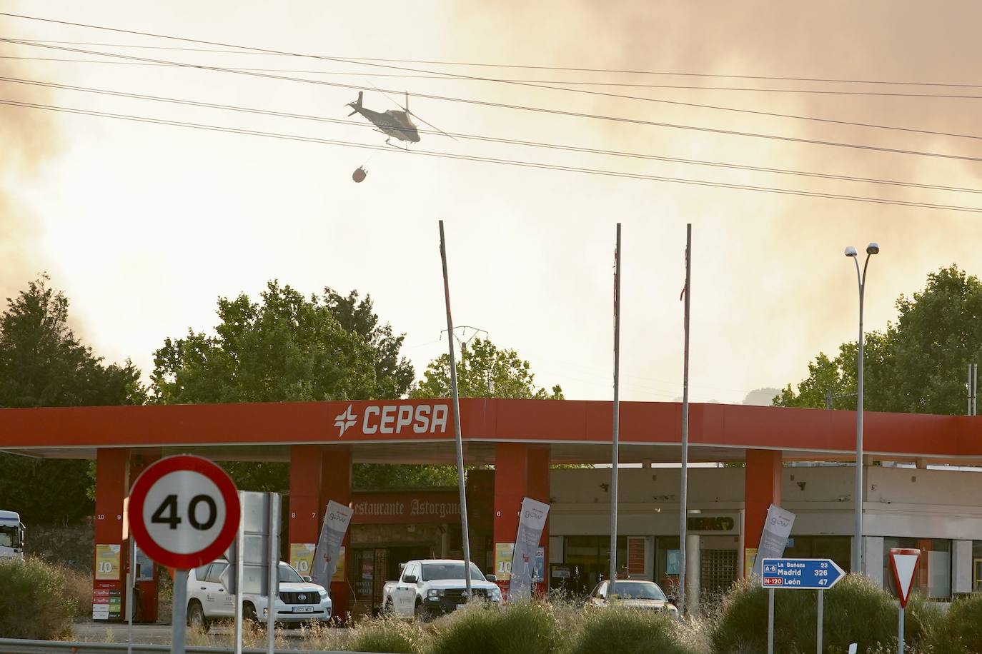 Incendio de nivel 2 en Castrillo de los Polvazares