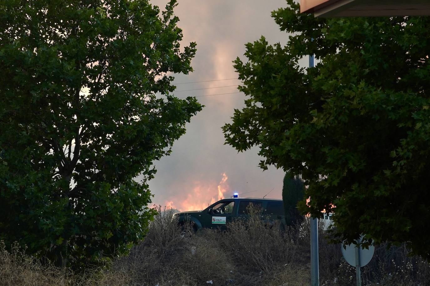 Incendio de nivel 2 en Castrillo de los Polvazares