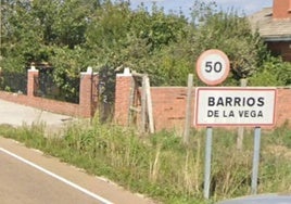 Entrada a la localidad palentina de Barrios de la Vega.