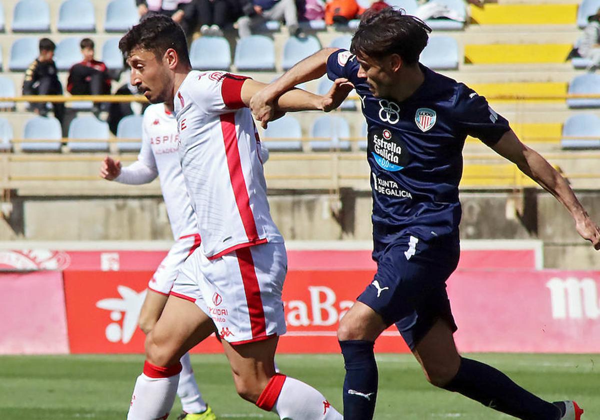 Kevin Presa, en el partido de la pasada temporada ante el Lugo.