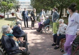 Ancianos de la residencia Mixta de Personas Mayores 'Armunia'.